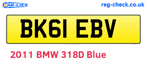 BK61EBV are the vehicle registration plates.