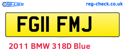 FG11FMJ are the vehicle registration plates.