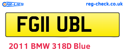 FG11UBL are the vehicle registration plates.