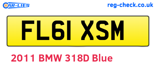 FL61XSM are the vehicle registration plates.
