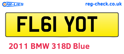FL61YOT are the vehicle registration plates.