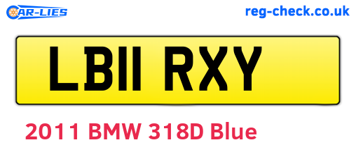 LB11RXY are the vehicle registration plates.