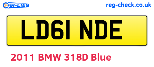 LD61NDE are the vehicle registration plates.