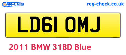 LD61OMJ are the vehicle registration plates.
