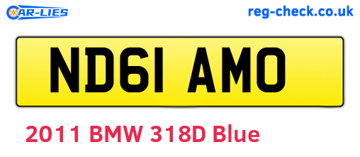 ND61AMO are the vehicle registration plates.