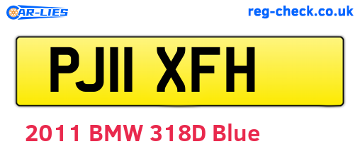 PJ11XFH are the vehicle registration plates.