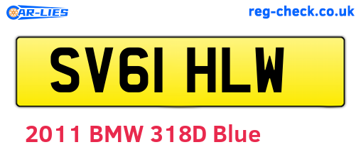 SV61HLW are the vehicle registration plates.