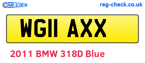 WG11AXX are the vehicle registration plates.