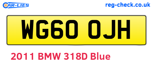 WG60OJH are the vehicle registration plates.