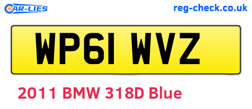 WP61WVZ are the vehicle registration plates.