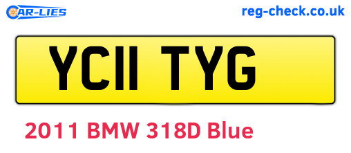 YC11TYG are the vehicle registration plates.