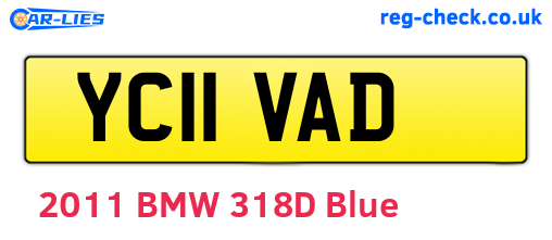 YC11VAD are the vehicle registration plates.