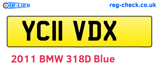 YC11VDX are the vehicle registration plates.