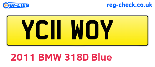 YC11WOY are the vehicle registration plates.