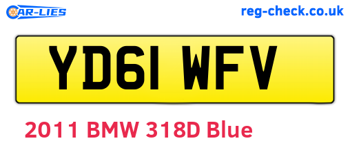 YD61WFV are the vehicle registration plates.