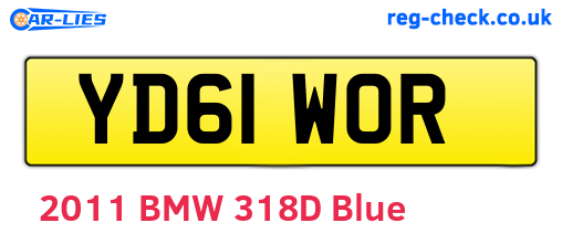 YD61WOR are the vehicle registration plates.