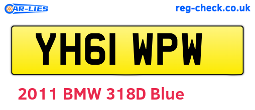 YH61WPW are the vehicle registration plates.