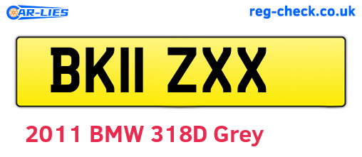 BK11ZXX are the vehicle registration plates.