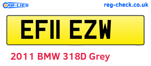 EF11EZW are the vehicle registration plates.