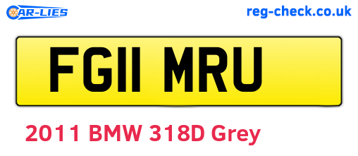 FG11MRU are the vehicle registration plates.
