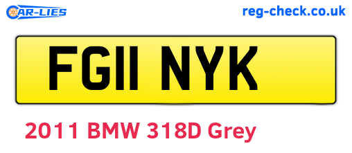 FG11NYK are the vehicle registration plates.