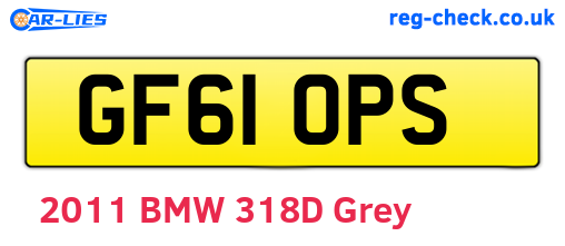 GF61OPS are the vehicle registration plates.