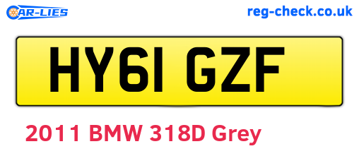 HY61GZF are the vehicle registration plates.