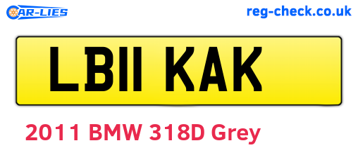 LB11KAK are the vehicle registration plates.
