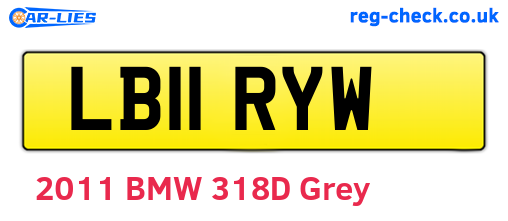 LB11RYW are the vehicle registration plates.