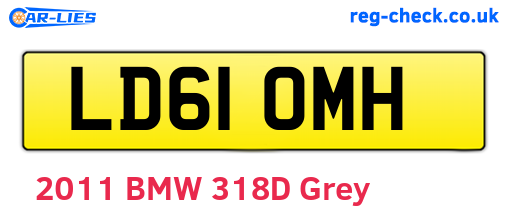 LD61OMH are the vehicle registration plates.