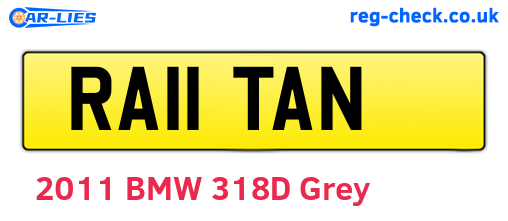 RA11TAN are the vehicle registration plates.