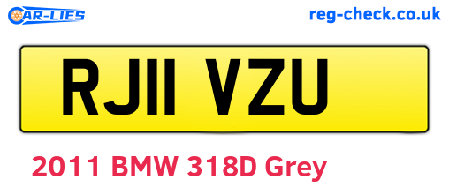 RJ11VZU are the vehicle registration plates.