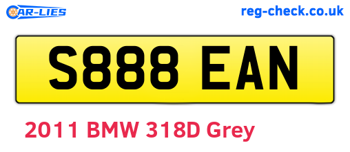 S888EAN are the vehicle registration plates.