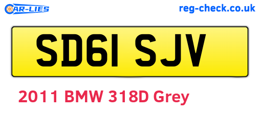 SD61SJV are the vehicle registration plates.