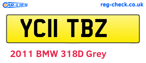 YC11TBZ are the vehicle registration plates.