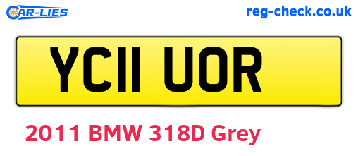YC11UOR are the vehicle registration plates.