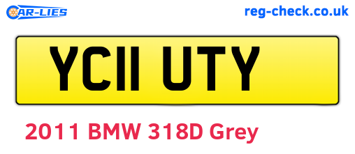 YC11UTY are the vehicle registration plates.