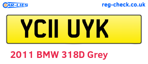 YC11UYK are the vehicle registration plates.