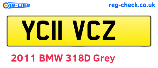 YC11VCZ are the vehicle registration plates.