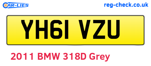 YH61VZU are the vehicle registration plates.