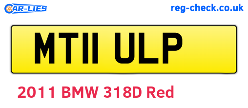 MT11ULP are the vehicle registration plates.