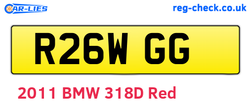 R26WGG are the vehicle registration plates.