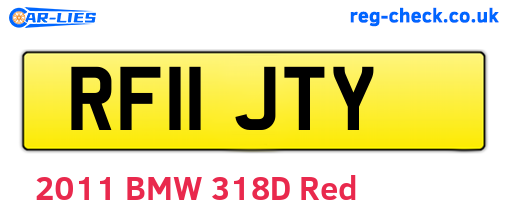 RF11JTY are the vehicle registration plates.