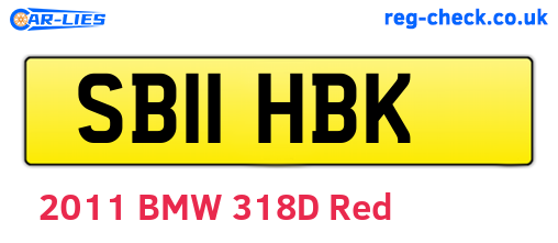 SB11HBK are the vehicle registration plates.
