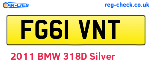 FG61VNT are the vehicle registration plates.