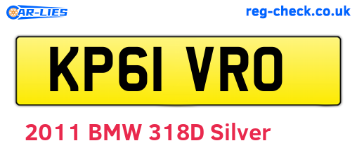 KP61VRO are the vehicle registration plates.