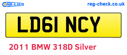 LD61NCY are the vehicle registration plates.