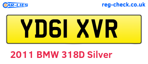 YD61XVR are the vehicle registration plates.