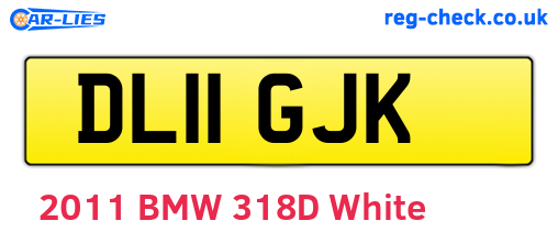 DL11GJK are the vehicle registration plates.