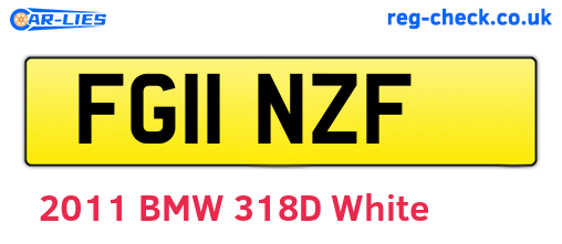 FG11NZF are the vehicle registration plates.